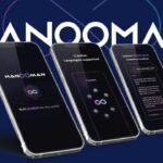 Hanooman AI app interface displayed on three smartphones, supporting 12 Indian languages for multilingual communication.